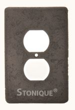 Stonique®  Single Duplex Switch Plate Cover in Charcoal